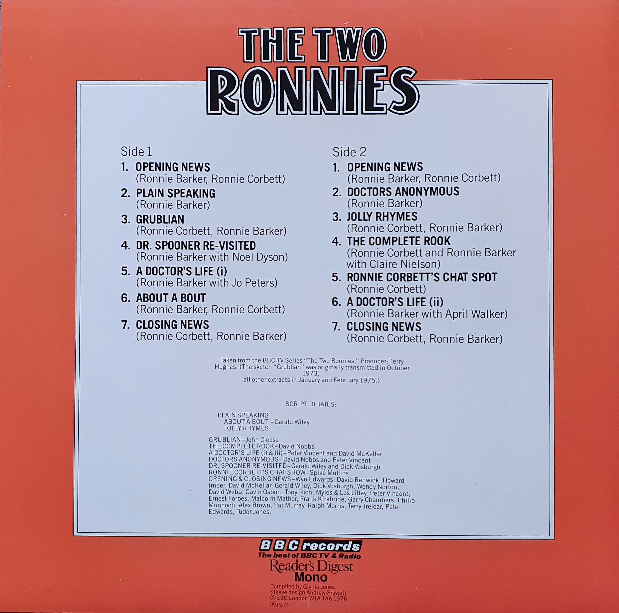 Picture of RD4-358-4 The two Ronnies by artist Various from the BBC records and Tapes library